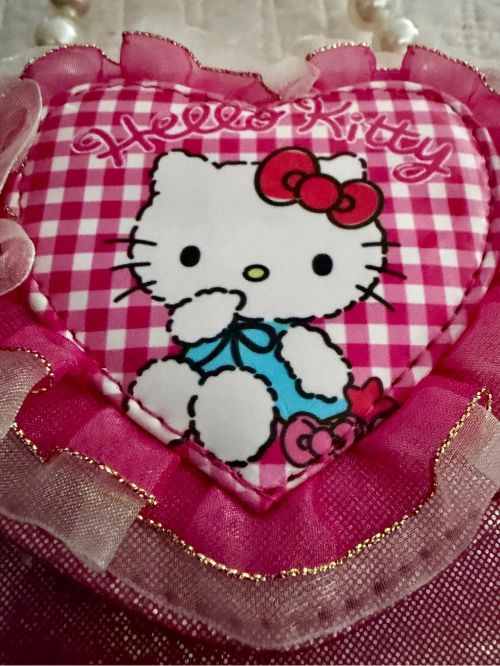 Little Girls Hello Kitty Adorable  Crossbody Handbag - Pink Glitter